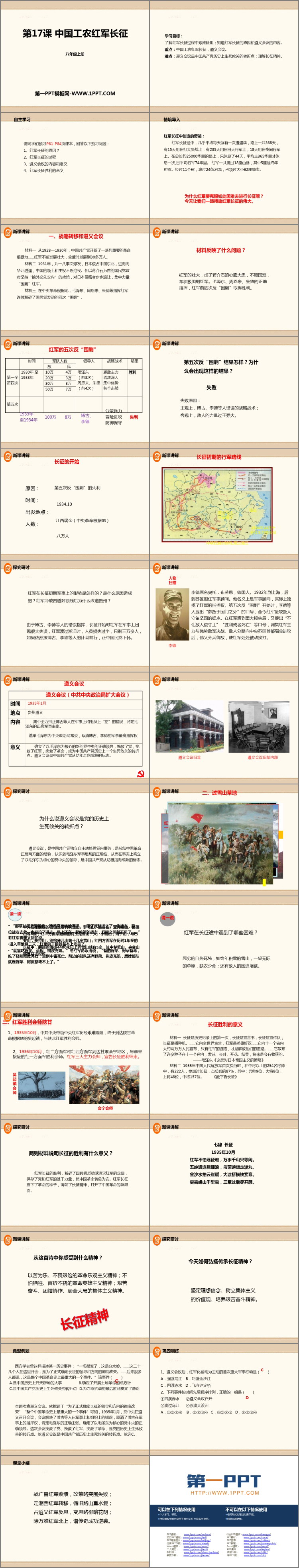 《中国工农红军长征》PPT免费课件