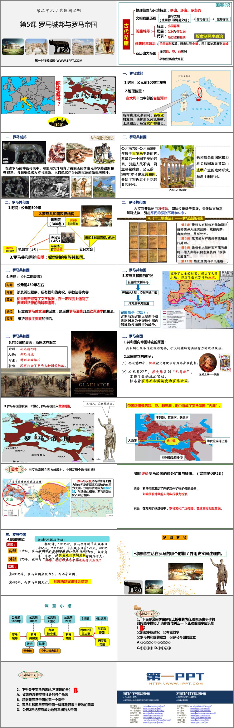 《罗马城邦和罗马帝国》PPT免费下载-预览图02