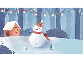 两张卡通冬天的雪人澳门葡京直营官网背景图片