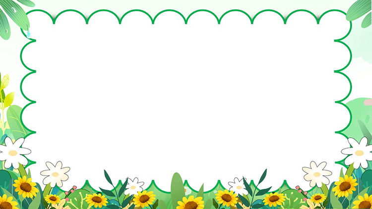 六张绿色清新水彩春天植物PPT背景图片