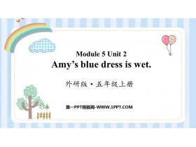 Amy's blue dress is wetPPTnd