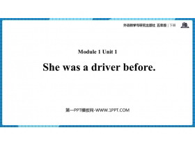 She was a driver beforePPTnd