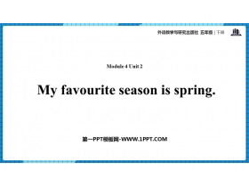 My favourite season is springPPTnd