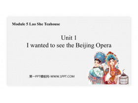 I wanted to see the Beijing OperaLao She's Teahouse PPTμ
