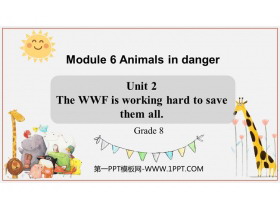 The WWF is working hard to save them allAnimals in danger PPTMnd