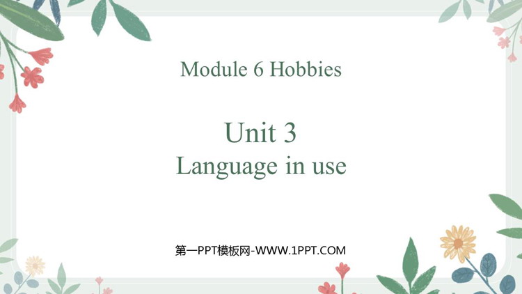Language in useHobbies PPTnd