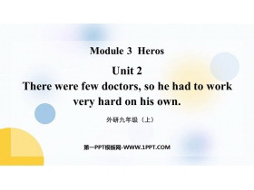 There were few doctorsso he had to work very hard on his ownHeroes PPTMd