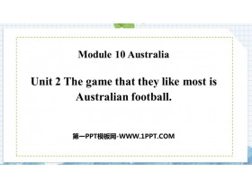 《The game that they like most is Australian football》Australia PPT免�M�n件