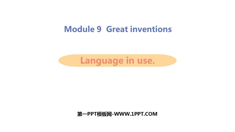 Language in useGreat inventions PPŤWn