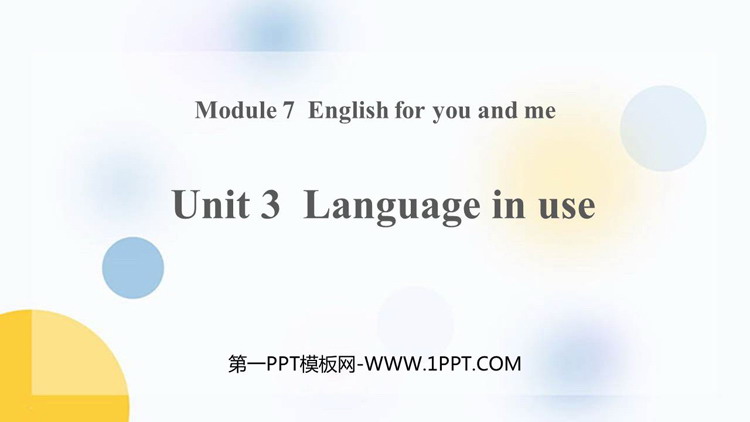Language in useEnglish for you and me PPTnd