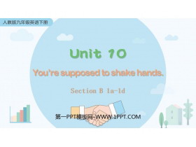 You are supposed to shake handsSectionB PPTѧμ(1ʱ)