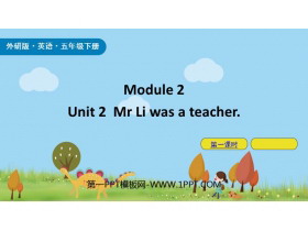 Mr Li was a teacherPPTn(1nr)